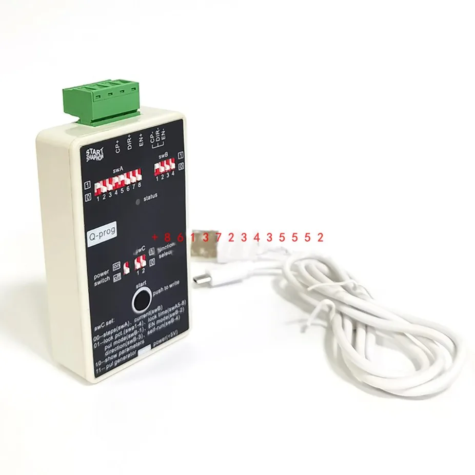 Запуск QU-2H302D двухфазный Драйвер шагового двигателя Q-ProgA дистанционный