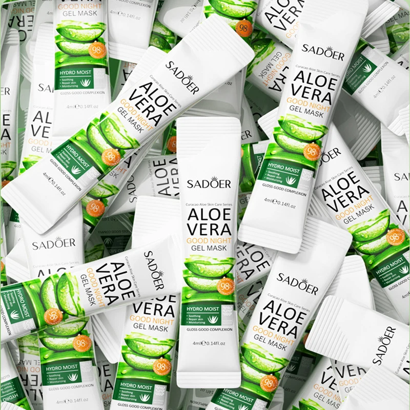 

20pcs Moisturizing Aloe Vera Gel Facial Mask Hydrating Refreshing Remove Acne Oil Control Sleeping Mask Shrink Pores Facial Care