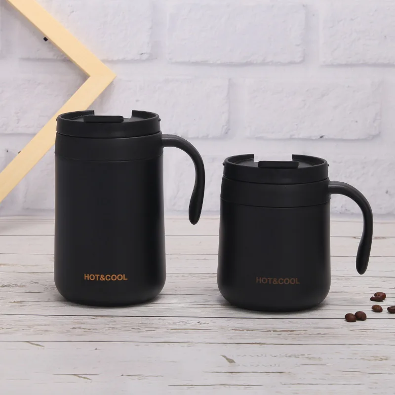 

350/500ml Stainless Steel Mini Thermos Mug with Handle Office Water Bottle Travel Vacuum Flasks Thermal Bottle Coffee Tea Cup