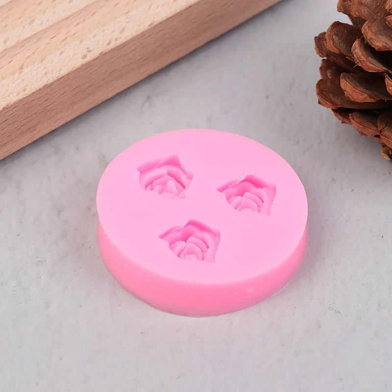 3-полая мини-цветок розы силиконовая форма сделай сам помадка шоколад сахар сыр