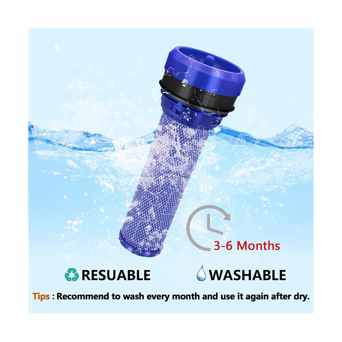 Pre Motor Stick Filter Replacement for DC28C DC33C DC37 DC39C DC53 Vacuum Cleaner Filters Spare Parts 923413-01