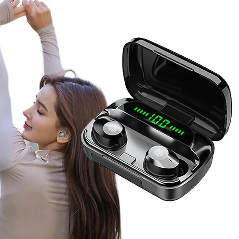 

In-Ear Wireless Headphones Easy-Pairing Sports Wearing Earbuds With 4 To 5 Hours Playtime IPX7 Waterproof Small Headphones For