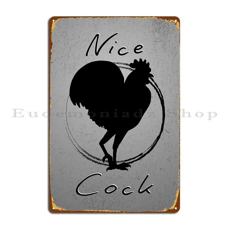 

Nice Cock 1 Bathroom Sign Metal Sign Garage Customize Custom Printed Create Tin Sign Poster
