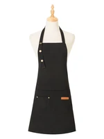 fashion waterproof canvas apron coffee room waiter hairdresser aprons korean japanese style chef cleaning kitchen pinafore women