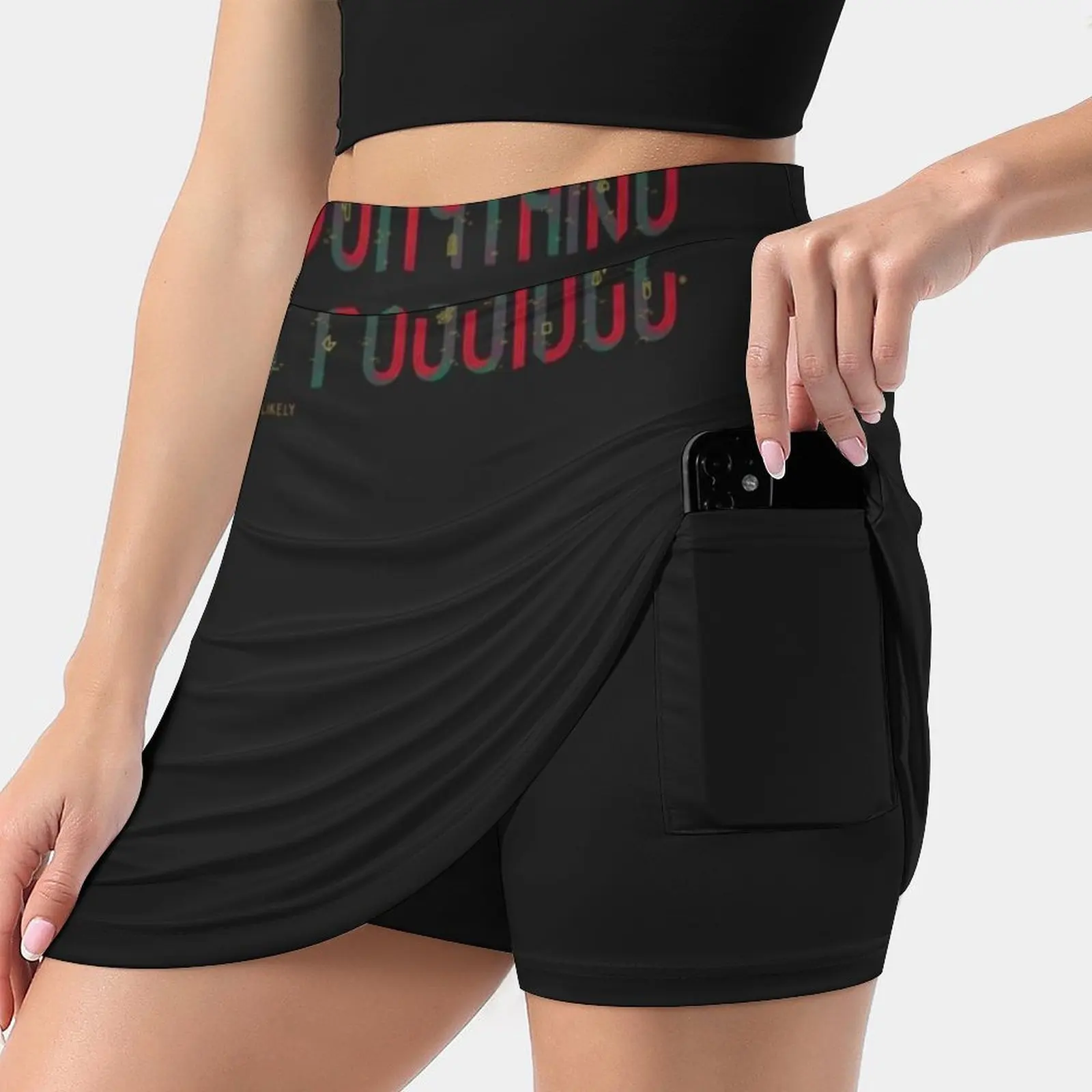 

Unlikely Women's skirt Aesthetic skirts New Fashion Short Skirts Type Typography Shapes Geometric Motivation Reality Text