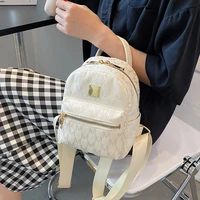 jacquard vintage letters luxury designer small backpack ladies 2022 summer fashion schoolgirl backpack