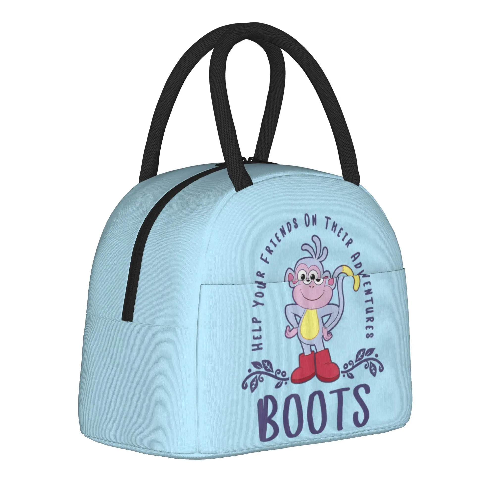 Фото Сумка-холодильник D-Doras Boots Help Your Friends, многоразовая, для обедов, портативная, контейнер для еды, сумка-тоут, бенто-бокс №1