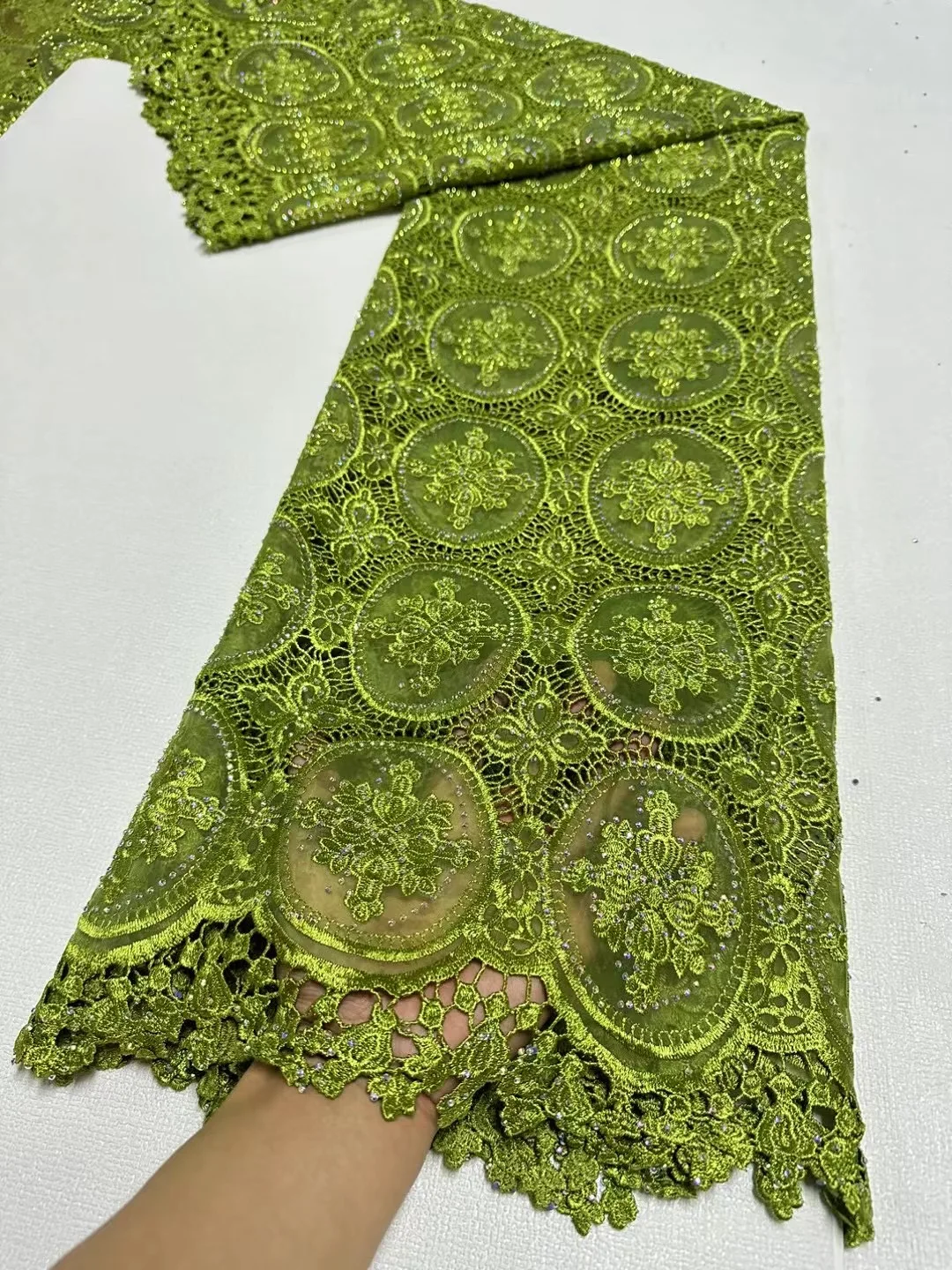 2024 Высококачественная африканская кружевная ткань швейцарская вуаль вышивка