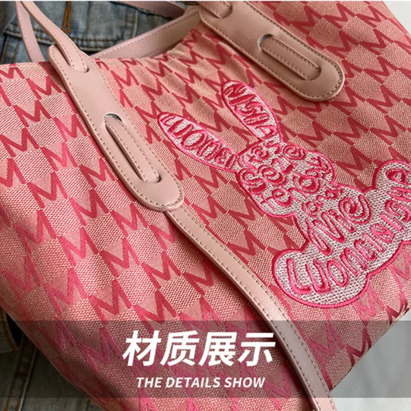 Women's Large Capacity Tote Bag Female Letter Underarm Hand Bolsa Simple Fashion Retro Commuting Shoulder HandBags for Sac сумка