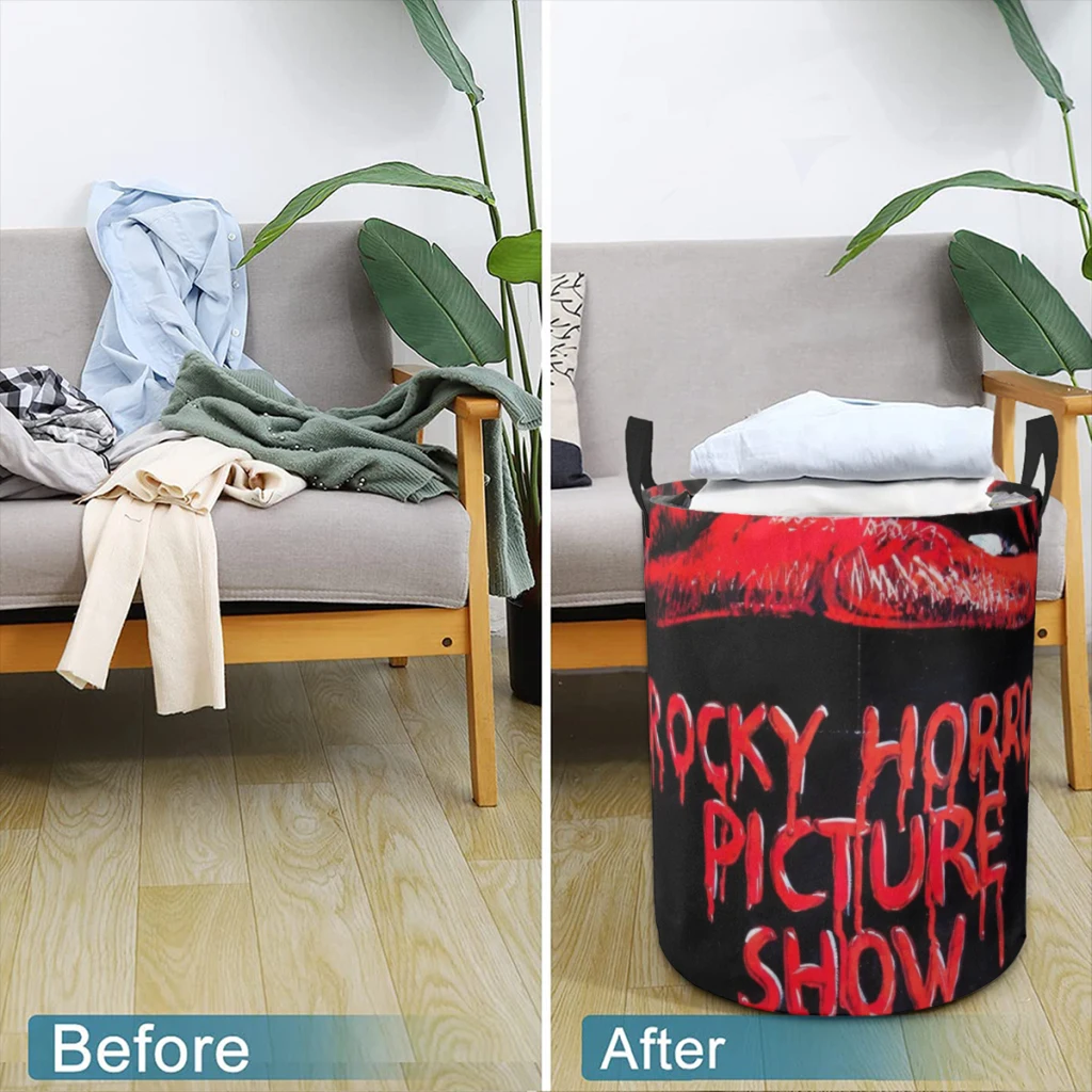 Корзина для белья Rocky Horror Show Тканевая корзина Передвижная складная грязного