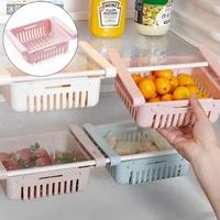 fridge organizer storage box storage kitchen accessories drawer retractable box