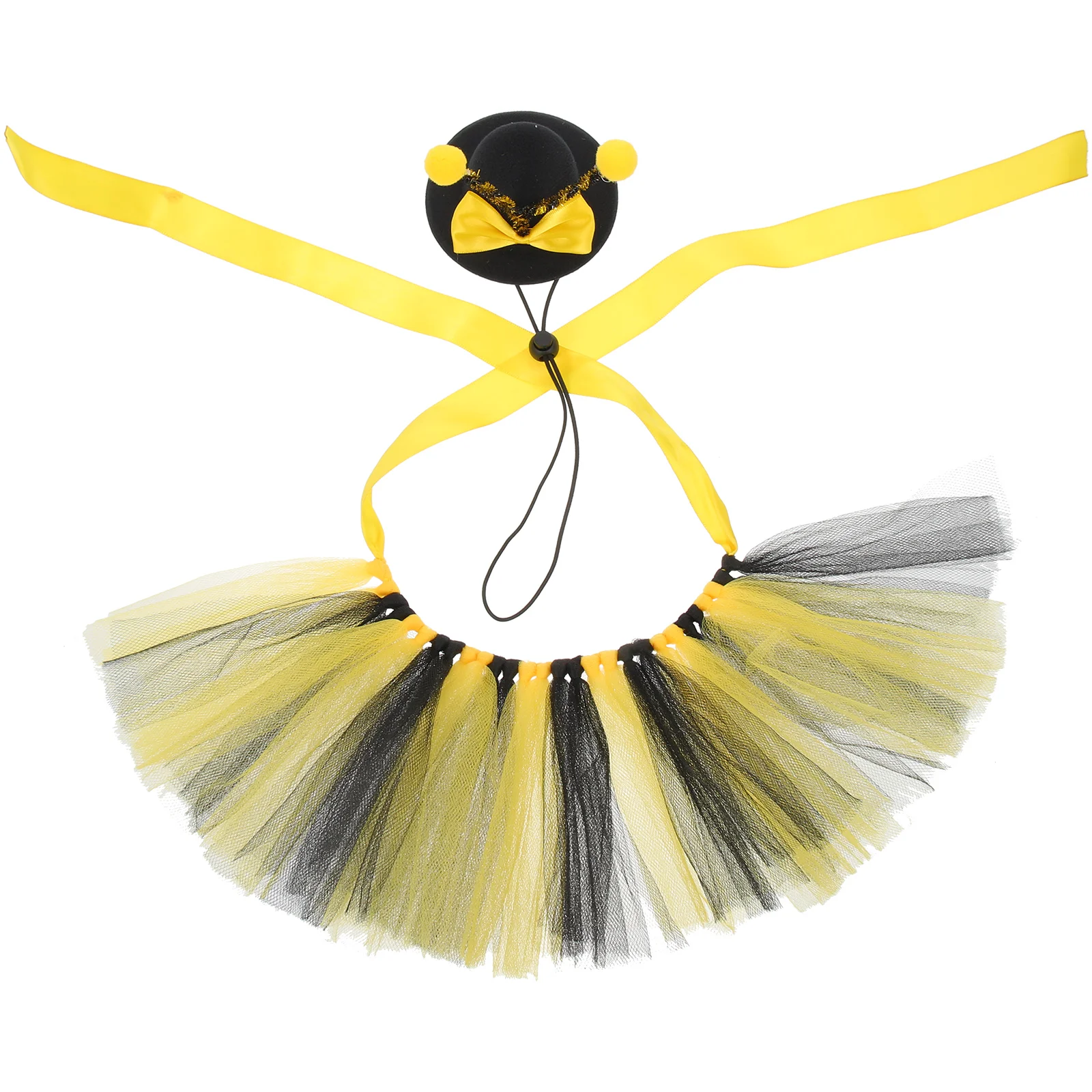 

Fashion Clothing 2 Piece Set Bee Costume Dog Stylish Apparel Halloween Mesh Dogs Costumes Small Clothes