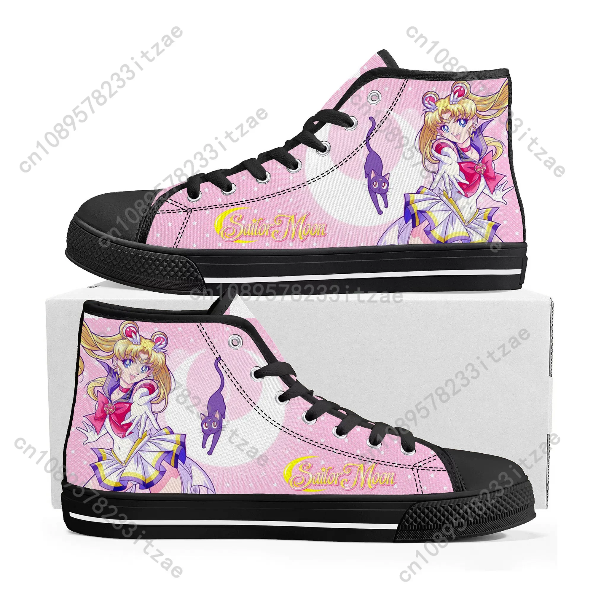 Высокие кроссовки с рисунком моряка в стиле аниме Луна японская манга мужские и