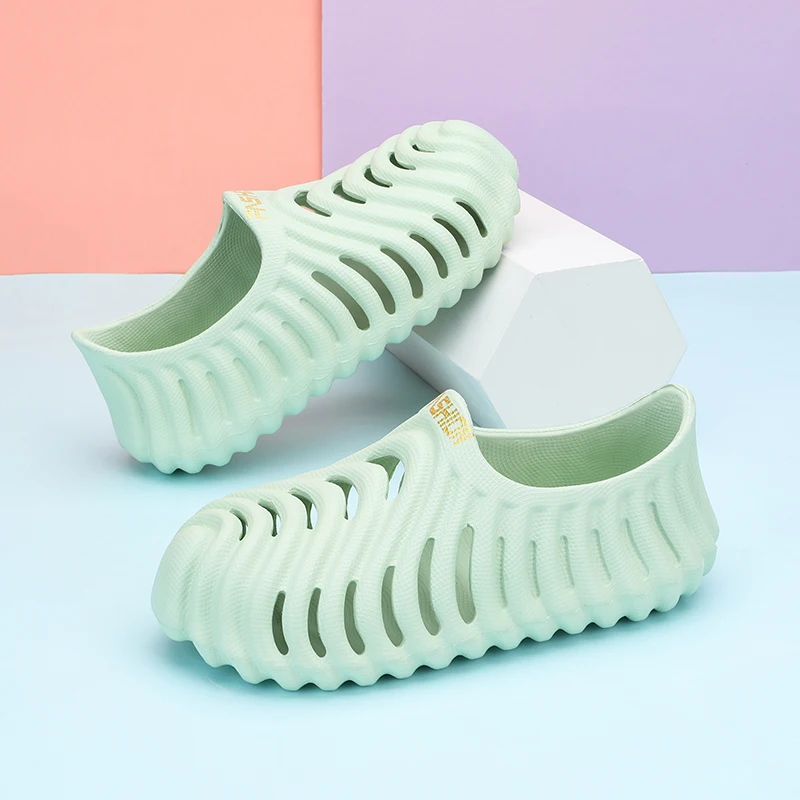 Summer Women Sandals Outdoor Beach Sandal Hollow Bird's Nest Shoes Unisex Sandals EVA Forwater Clogs Platform Slipper Size 36-45