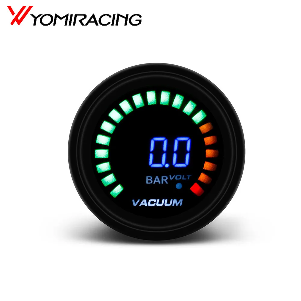 

2 Inch 52mm Leds Digital Car Vacuum -1-0 Bar Meter Racing Smoke Vacuum Gauge Analog Car Meter