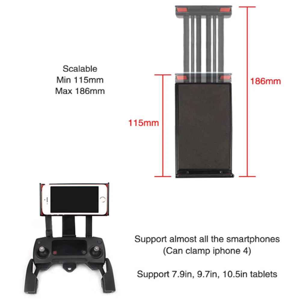 

For DJI Mavic Mini Pro Air Spark Remote Control Phone/Tablet Holder Stand