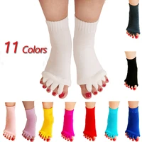 women toeless yoga socks sports pilates socks anti slip non sticky grip lady gym fitness professional dance sock