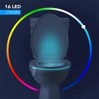 led 16 colors smart pir motion sensor toilet seat night light waterproof backlight lighting for toilet bowl wc bathroom washroom
