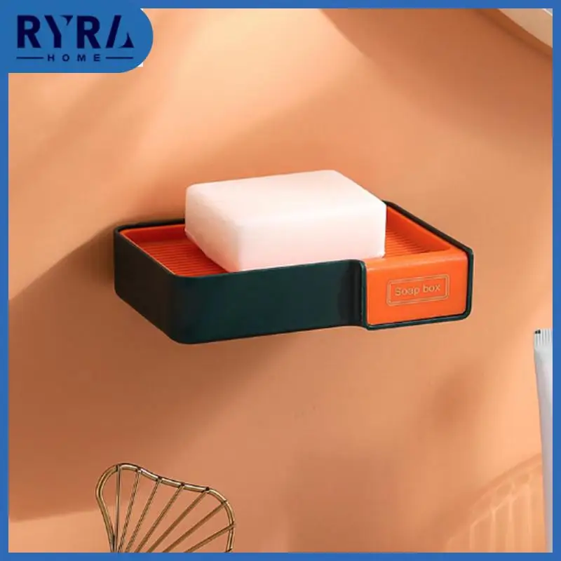 

Home Punch-free Soap Rack New Drain Soap Holder Creative Soap Dish Bathroom Accessories Soap Container Durable For Bathroom 1pc
