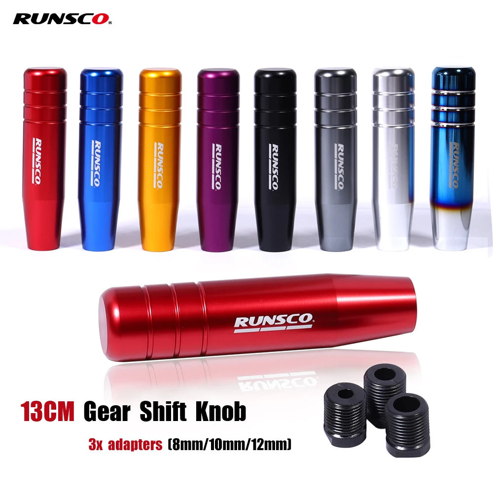 

Car Universal Gear Shift Knob MT Gear Stick Lever Shifter Knob Handle Color Red Black Gold Blue Purple Aluminum 13 Cm