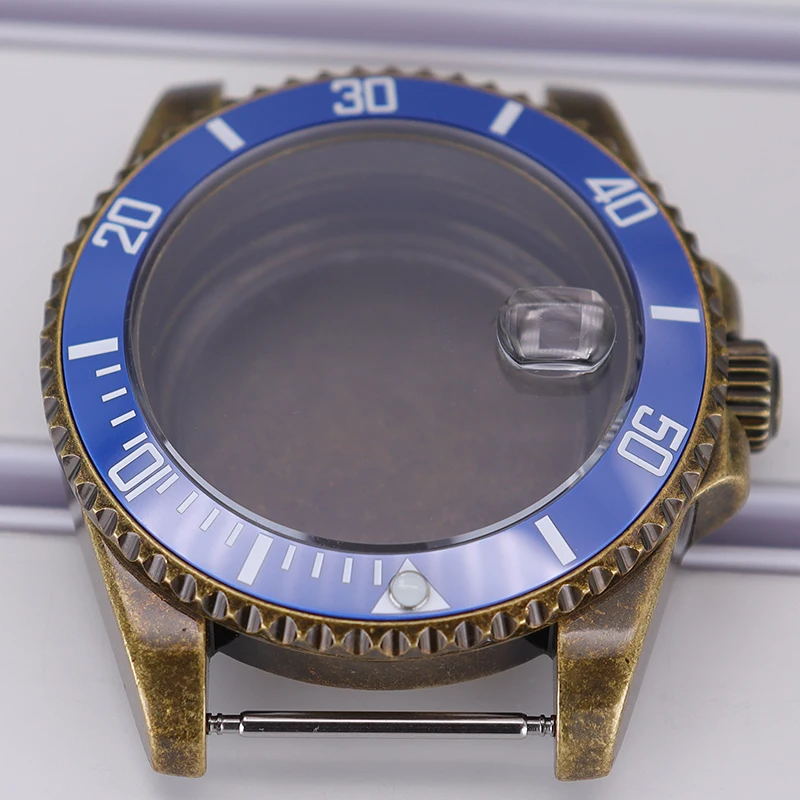 40 мм бронзовые мужские часы в стиле ретро искусственное сапфировое стекло для Seiko