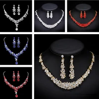 ladies jewelry set european and american necklaces bridal wedding necklace earrings two piece set photo studio photography props