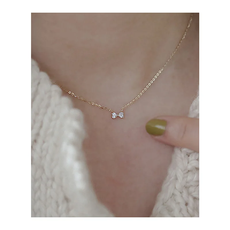 

Женское позолоченное ожерелье из серебра 2022 пробы с бантом