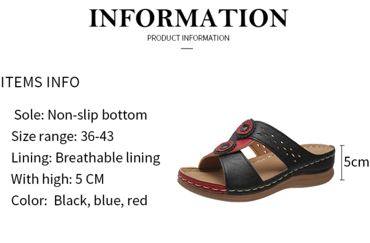 Women's Outdoor Casual Anti-slip Beach Slippers 2023 Summer New Soft Open Toe Wedge Sandals Flat Platfrom Shoes Zapatos De Mujer