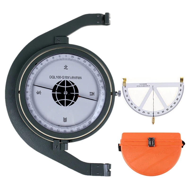 

DQL100-G1 Suspended Mining Compass Plastic Gradiometer Antimagnetic Mine Hanging Compass With Tilt Gauge