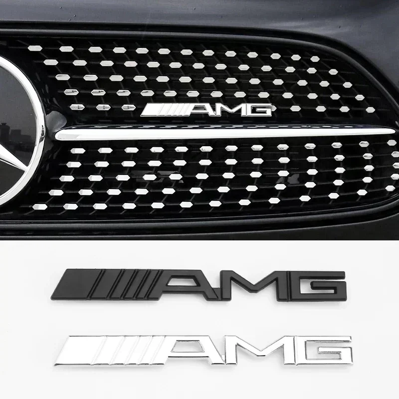 1 шт. эмблема на переднюю решетку наклейки для Mercedes Benz AMG Logo W204 W205 W210 W211 W212 W213 W167 W176