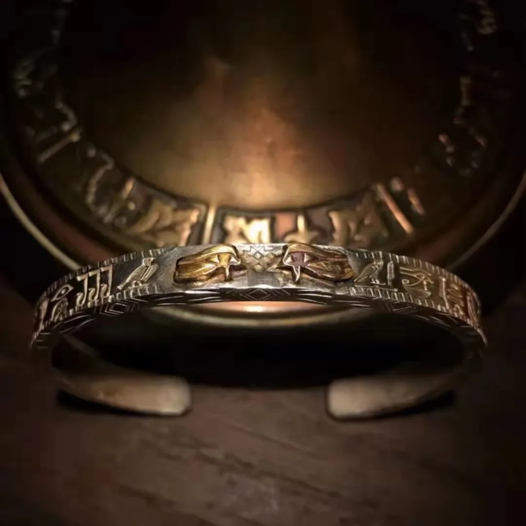 Браслет ручной работы с египетским глазом Лууса без высокой горной длинным