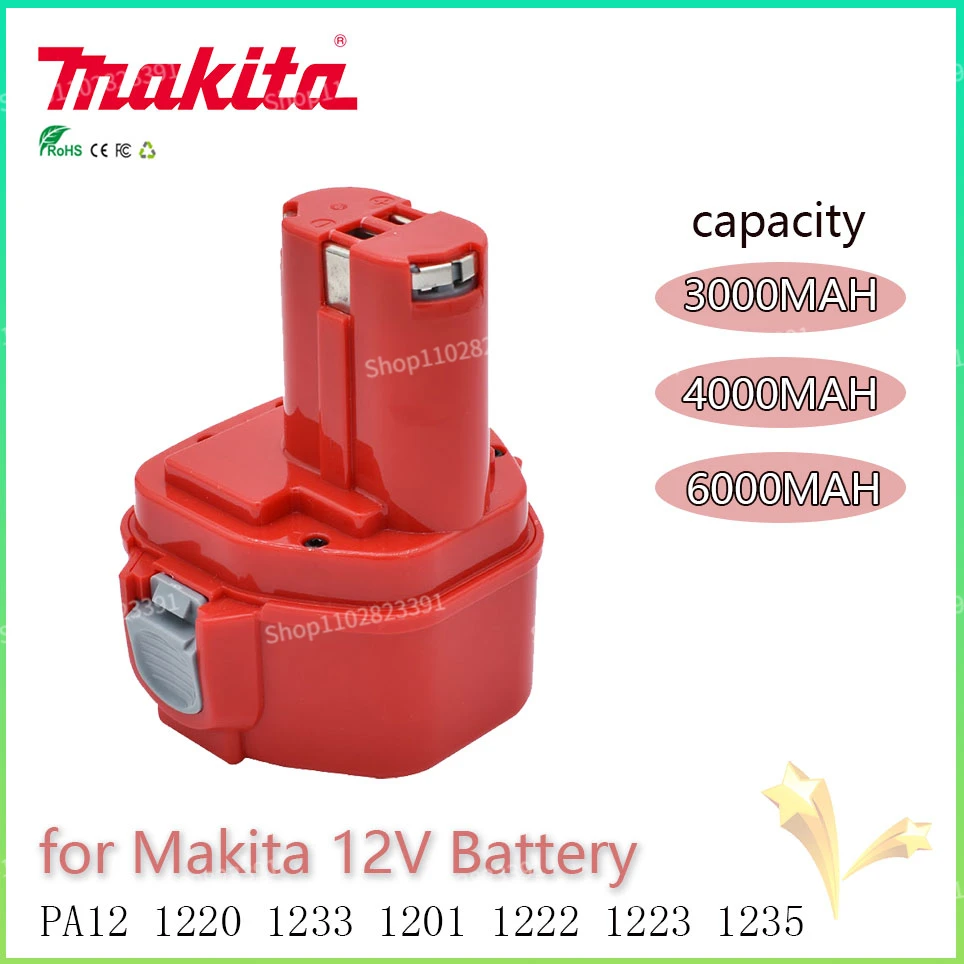 

Makita Original 12V 3.0AH 4.0AH 6.0AH Replacement Power Tool Battery for Makita12V Battery PA12 1220 1201 1222 1223 1233 1235