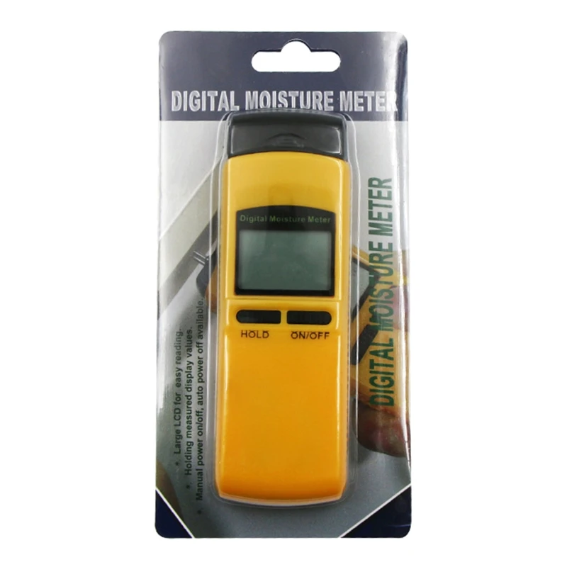 

Digital Moisture Meter Water Leak Detector Moisture Tester Pin Type LCD Display