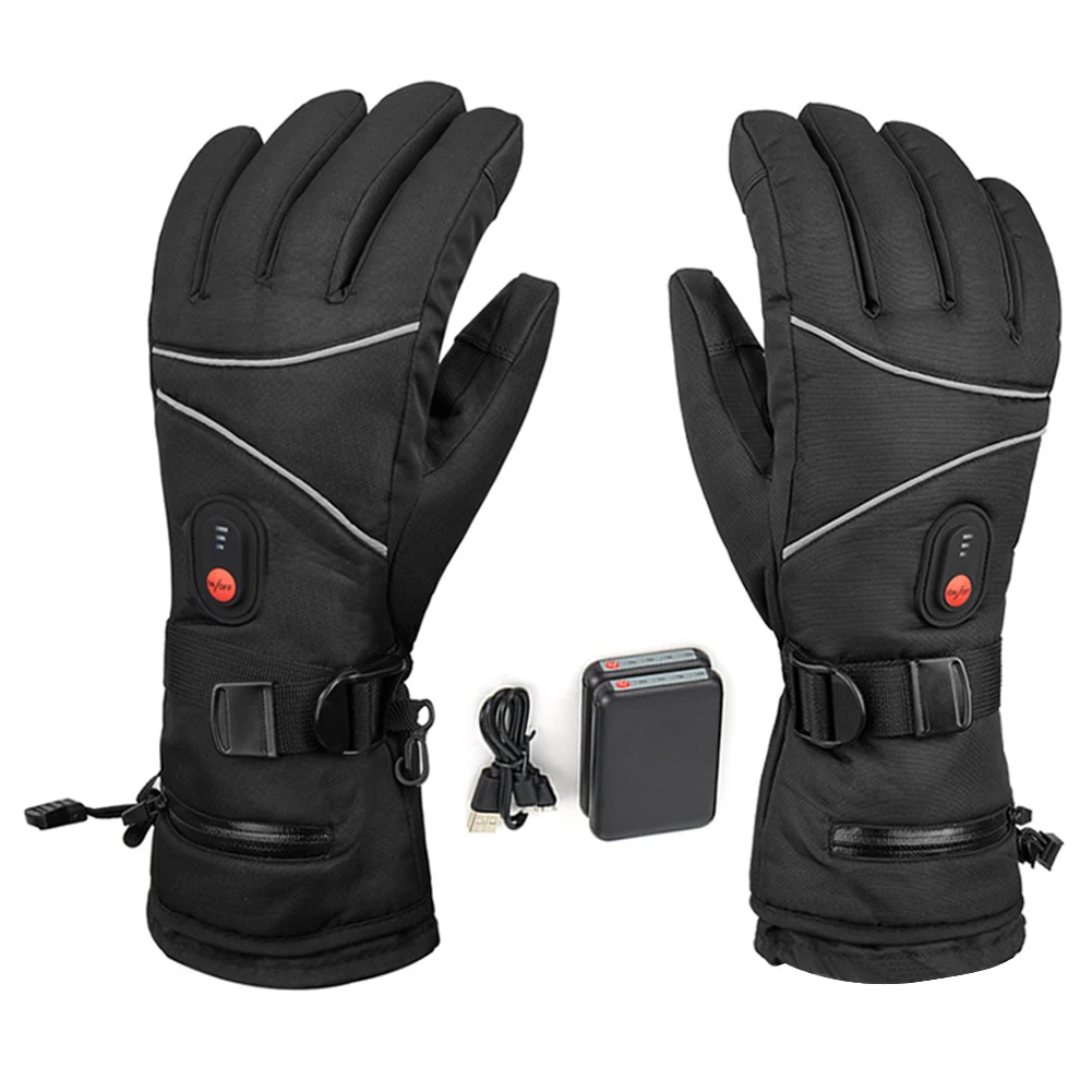 

1 Pair Electric Heating Gloves Waterproof USB Heated Gloves Winter Gloves Windproof Touchscreen for Ski Cycling Motorcycle Glove