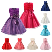 kids girls dress summer childrens clothing party elegant princess flower lace baby girls kids lace wedding ceremony dresses
