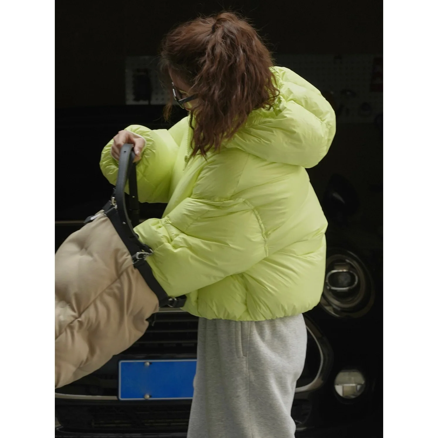 Длинный пуховик UMI MAO зимняя новая модная свободная теплая короткая куртка с