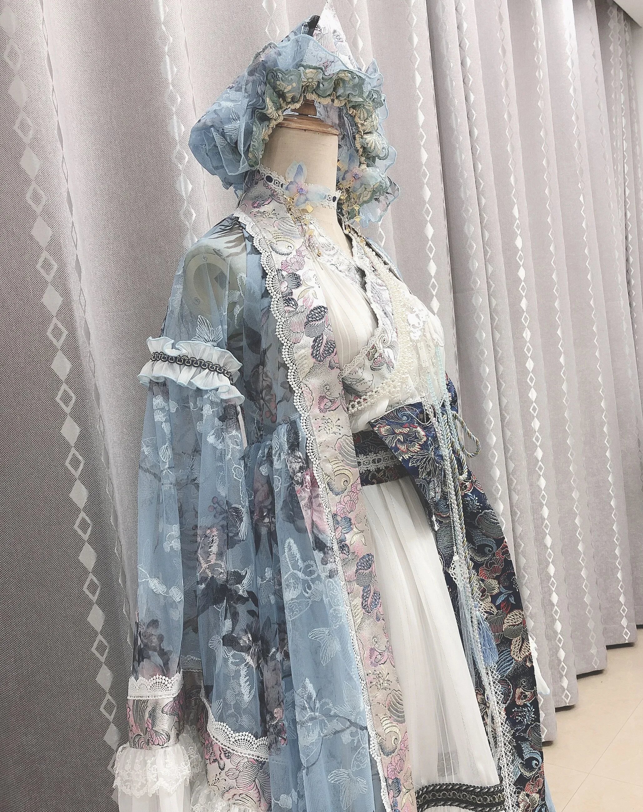 [На заказ] Amine Touhou Project Saigyōji Yuyuko Косплей Костюм UUZ Хэллоуин наряды женское