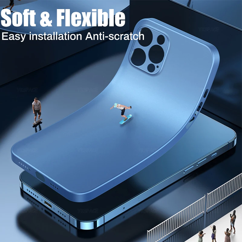 Colorful 0.3mm Ultra Thin Matte Case For iPhone 14 13 12 mini 11 XR X XS Pro Max 6S 7 8 SE Translucent Hard Frosted Phone Cover