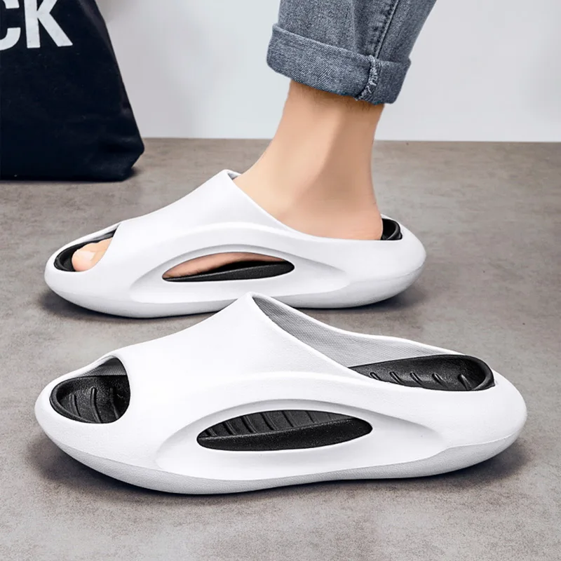 Fashion Summer Sneaker Slippers For Women Men Thick Bottom Platform Slides Soft Eva Hollow Unisex  Sandals Casual Beach Shoes