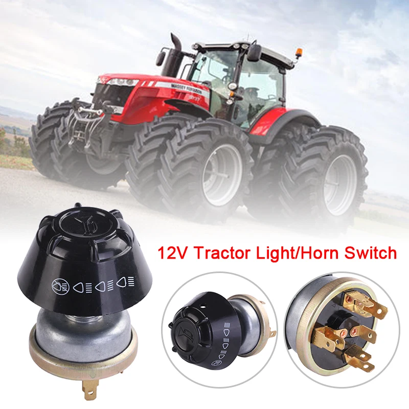 

12V Waterproof Light/Horn Switch Push Button Metal Horn Button Push Switch Fit for Massey Ferguson Tractor truck accessories