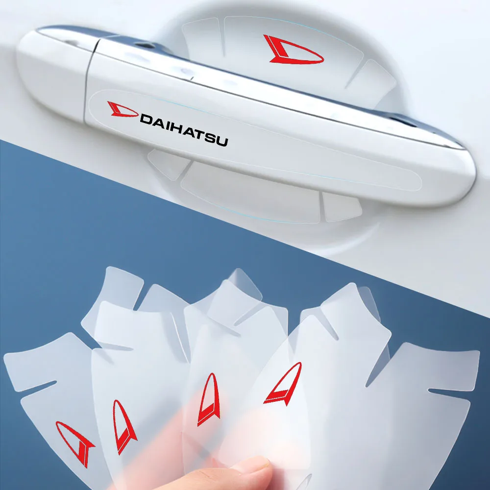 

Transparent Car Door Handle Cup Protector Films Anti Scratch Stickers For Daihatsu Terios Sirion Mira Rocky Materia Cuore Yrv