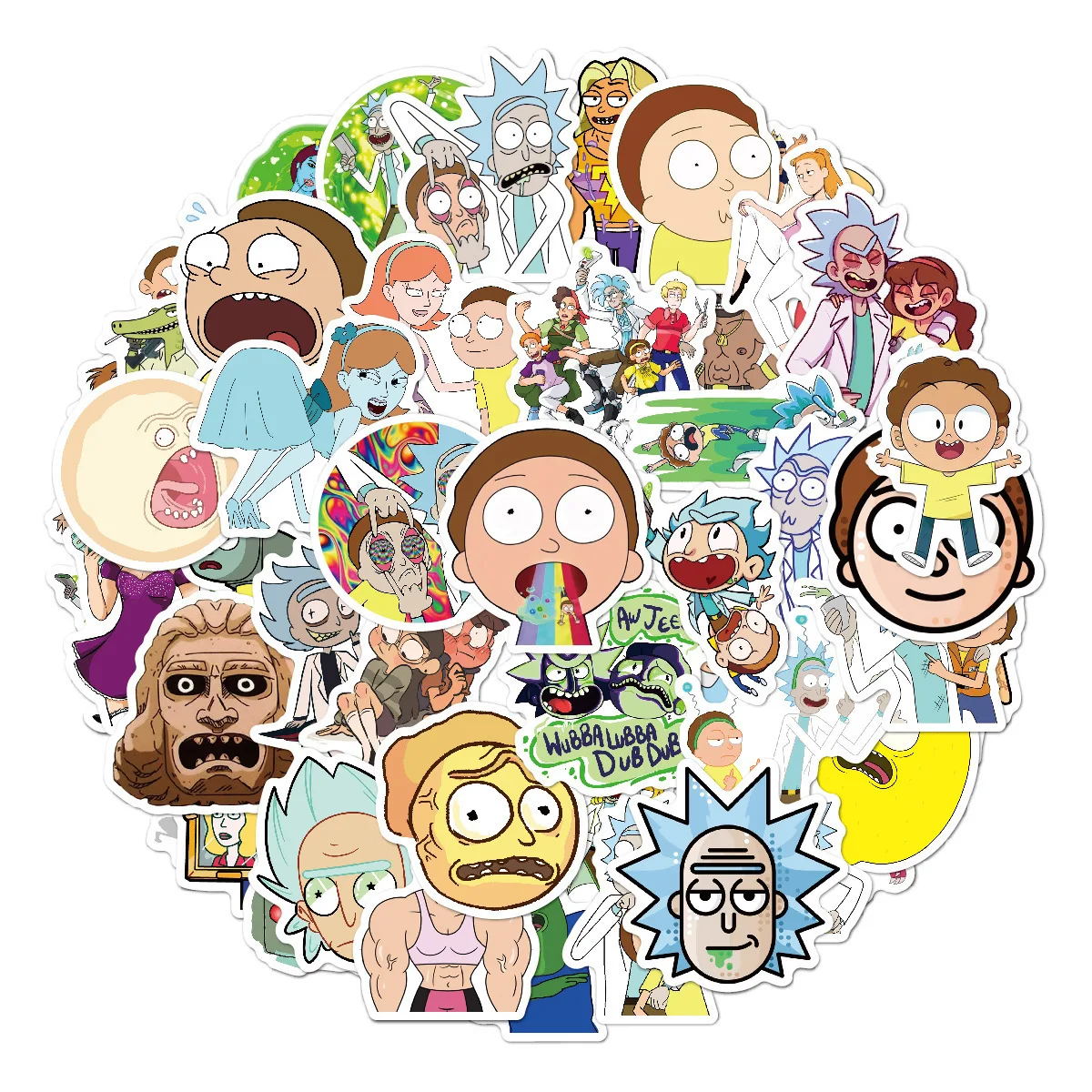 

50pcs Anime Rick and Morty Cartoon Kids Sticker