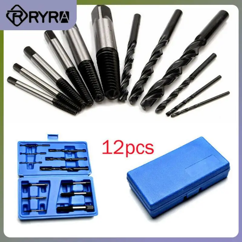 Raw Embroidered Screw End Screw Extractor High Speed Steel High Strength Broken Wire Extraction Device Hardness 12-piece Set