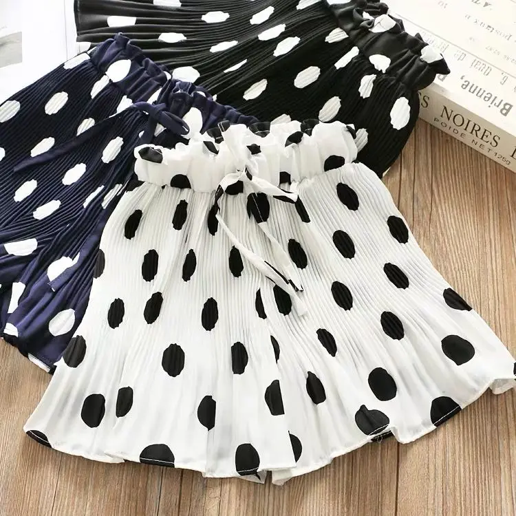 

2022 Spring Summer Kids Girls Shorts Dots Print Princess Shorts for Girls Fashion Shorts Children Girl Short Casual Clothing E72