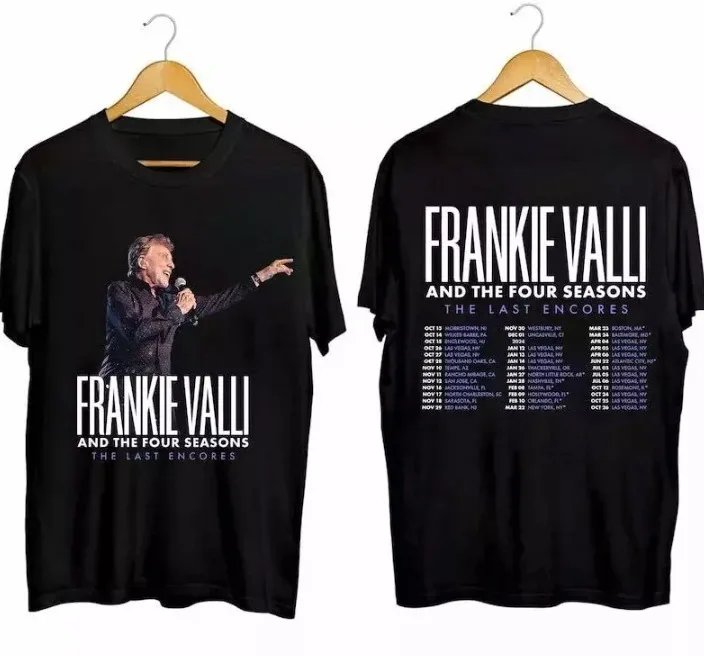 Френки вальли-The Last Encores Tour 2024 рубашка вальли фанатская черного цвета