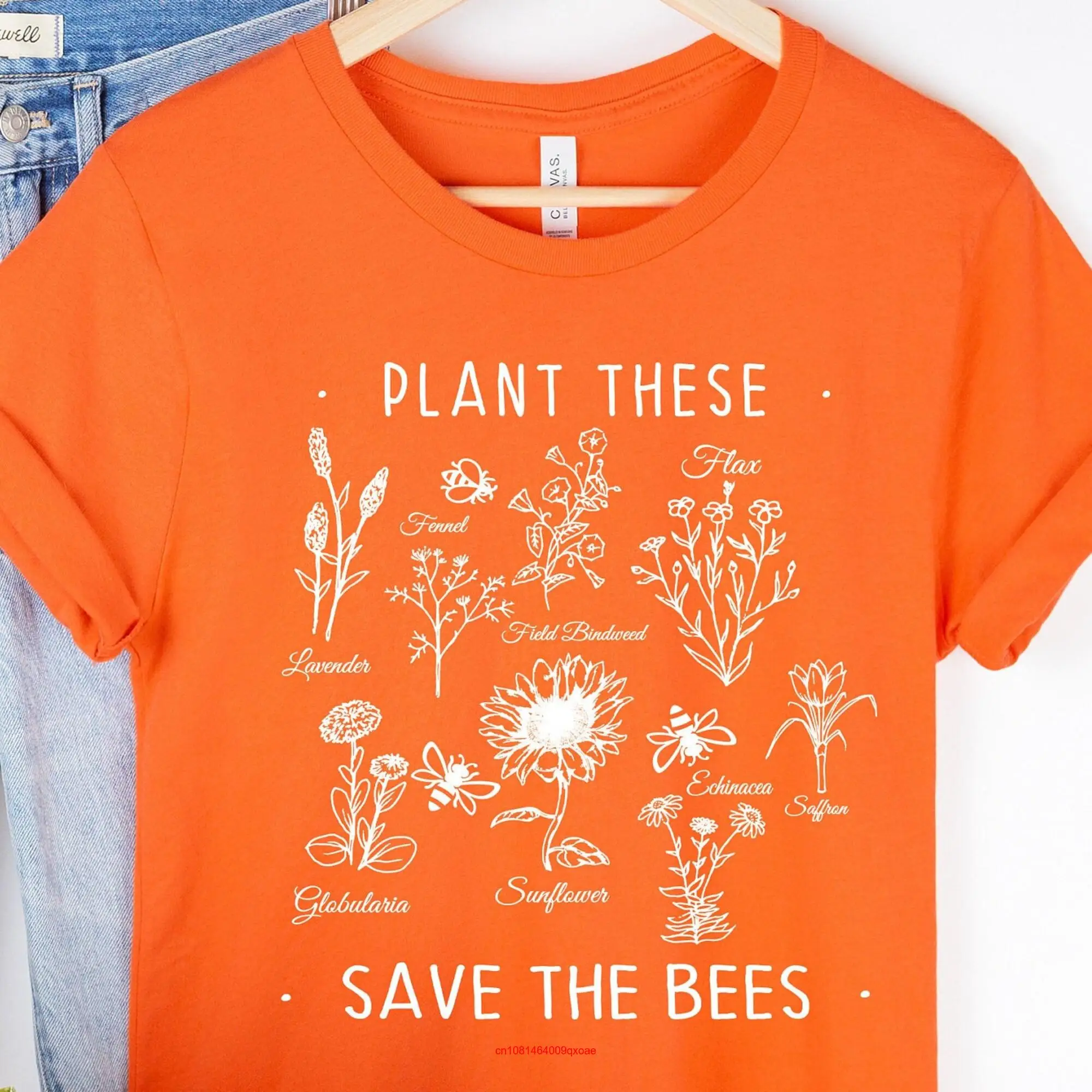 Футболка с надписью Save The Bees длинными или короткими рукавами