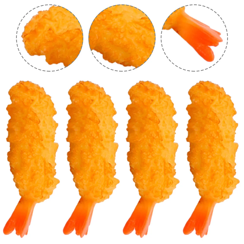 

4Pcs Real Looking Fake Tempuras Simulation Tempuras Model Artificial Food Model Pretend Play Toy