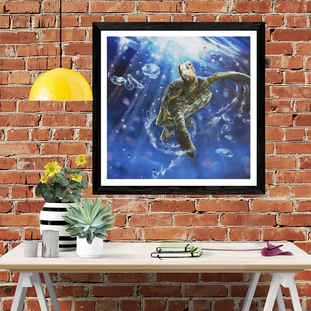 Diamond Paint DIY turtle dance cross stitch diamond paint full circle diamond Mosaic home decoration gift