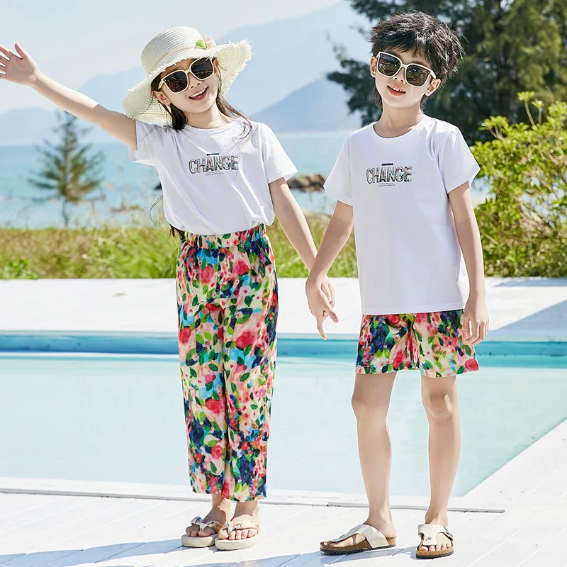 Пляжная одежда для семьи комплект рубашек отпуска длинное синее платье матери и