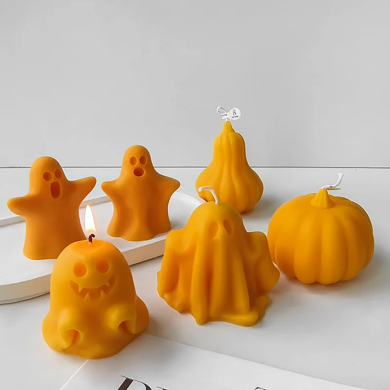 3D Силиконовая форма в виде призрака для свечей украшения свечи на Хэллоуин